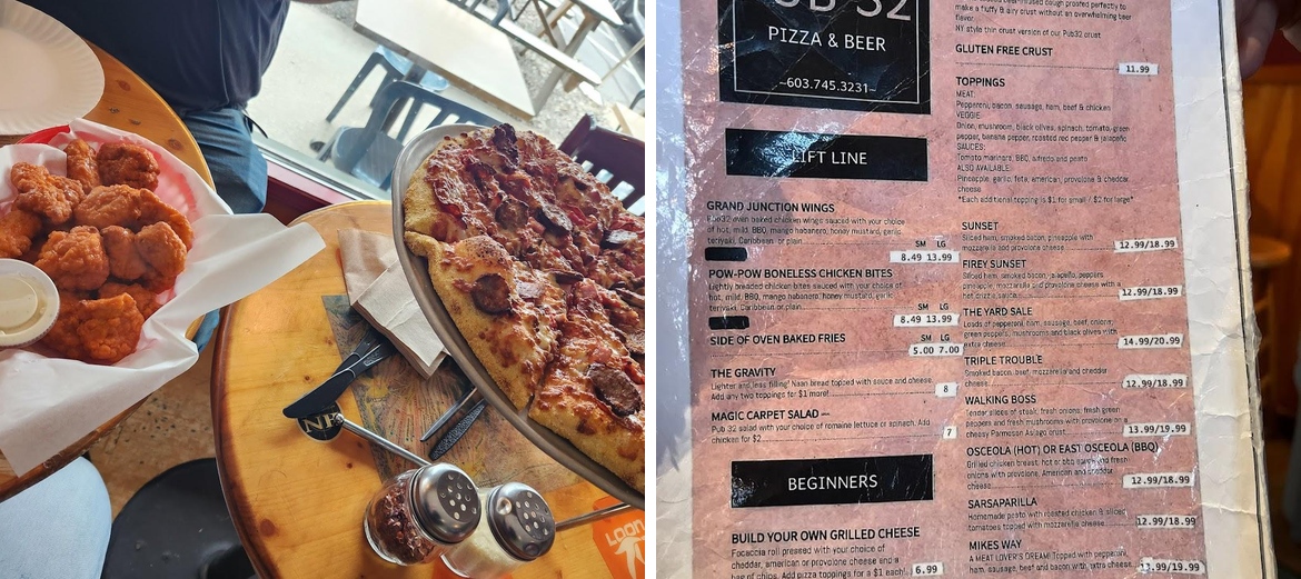 Pub 32 Menu